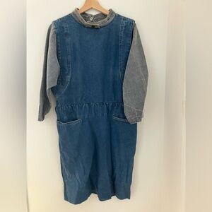 Unique vintage denim dress
